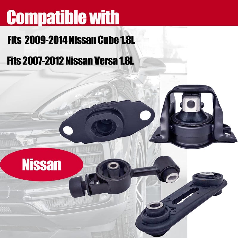 PATEWIN Engine Motor Mount Compatible with 2009-2014 Nissan Cube&2007-2012 Nissan Versa 1.8L A4312 A4318 A4320 A4323 - Image 2